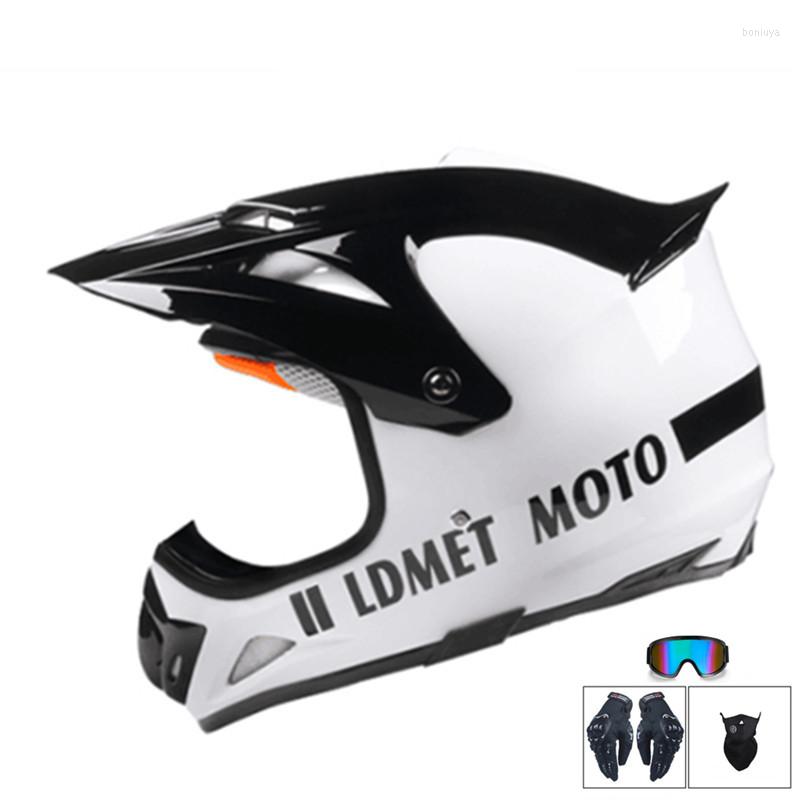 

Motorcycle Helmets Motor Bike Cross Racing Helmet Safety Enduro Capacete Motorrad Cascos Downhill Bicycle Engine Cafe Racer ATV, Matte-3 gift