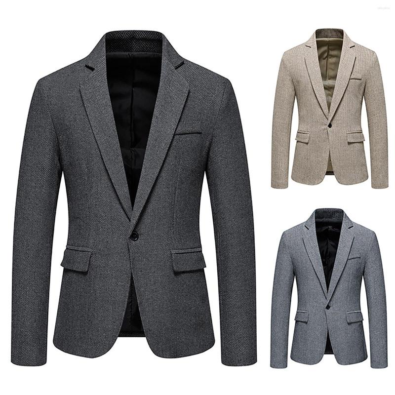 

Men' Suits 2022 Men' Blazers Solid Color Suit Top Casual Jacket Streetwear Business British Style Single Button Coat Ropa Hombre, Black