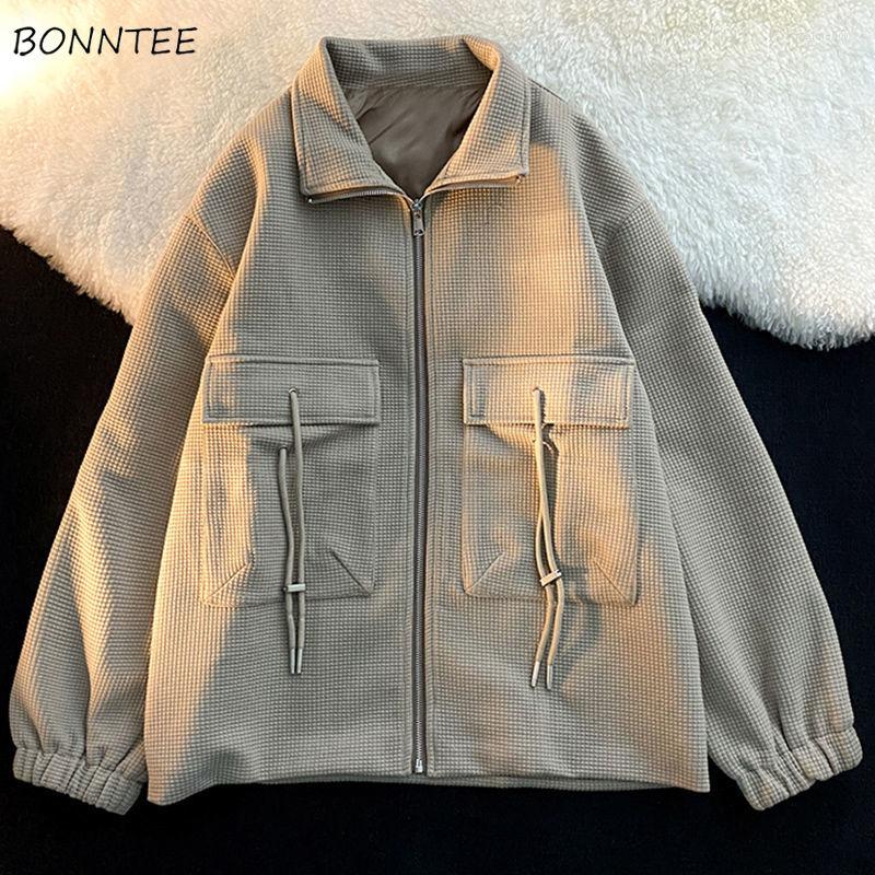 

Women's Jackets Women Basic Solid Pockets Straight All-match Leisure Casual College Unisex Couples Spring Autumn Outwears Fashionable BF, Black
