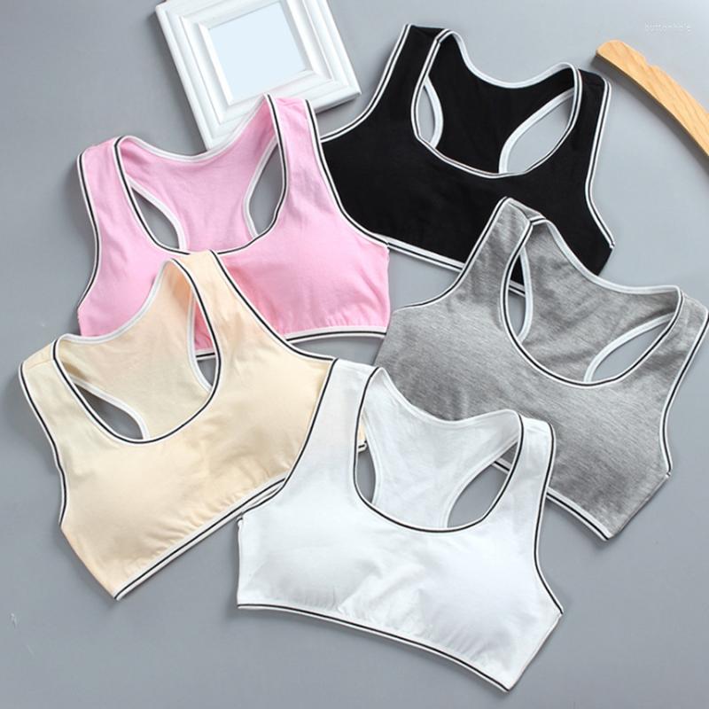 

Bustiers & Corsets Fashion Girls Bra Tube Tops Cotton Teenager Underwear Summer Lingerie Training Sport Kids Brassiere, Pink