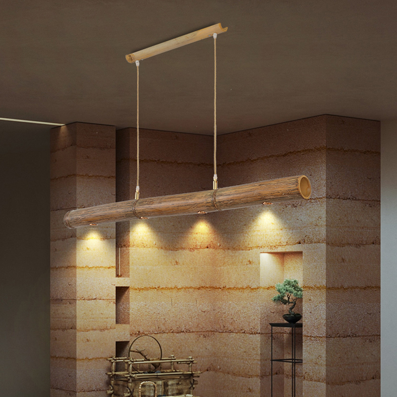 

Personality Restaurant bamboo Pendant Lamps Creative Bar Table Cafe Hanging Lamp Household Clothing Shop LED Pendant Light Commercial Chandelier Lighting