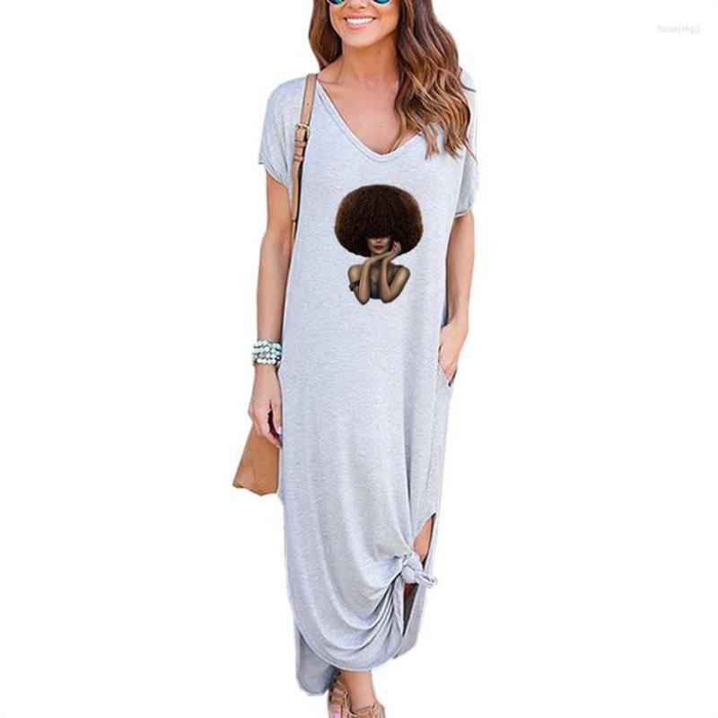 

Party Dresses 3XL4XL5XL Sexy Africa Black Pocket Women Dress Summer 2022 Casual Short Sleeve Maxi For Long Lady