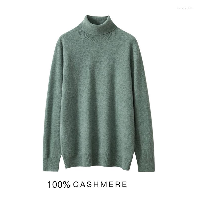 

Men's Sweaters Classic Men Pullover Cashmere Sweater 2022 Winter High Collar Long Sleeve Solid Color Warm Jumper Men's, Black