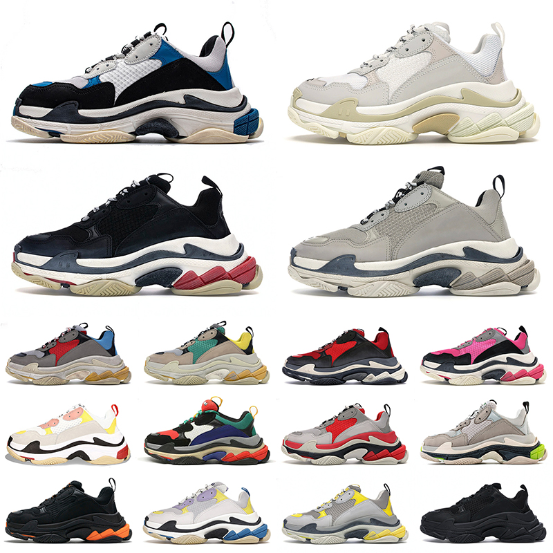

Fashion Triple S 17FW Men Running Shoes Size 36-45 Women Trainers Triple White Black Grey Red Pink Green Triple-S Paris Sneakers Sports Casual Shoe Luxurys Designers, A3 36-45