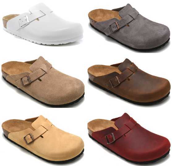 

Slippers New arrival designer Boston summer cork flat slippers Fashion designs leather Favourite Beach sandals Casual shoes Clogs for Women 23, 01