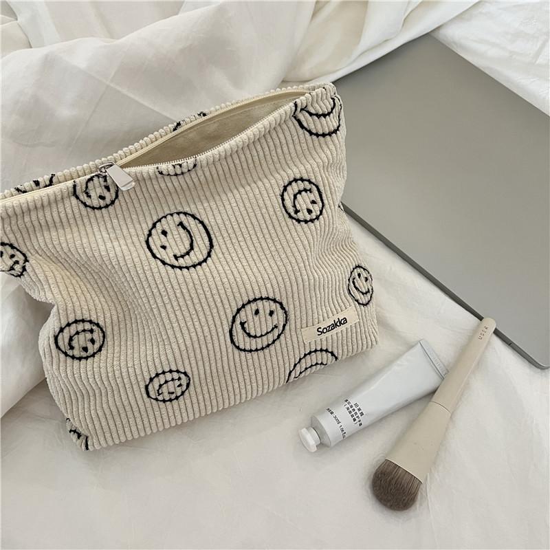 

Cosmetic Bags Kawaii Travel Storage Bag Purse Women Makeup Organizer Lipstick Handbags School Stationery Pencil Phone Cases Pouch, Beige dot