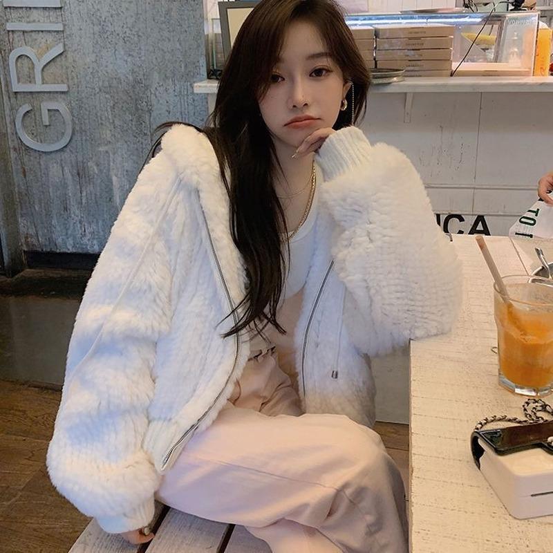 

Women' Fur Faux Coat Women' Fashion Thicken Winter Oversize Loose Warm Jacket Parker Artificial Mink Casual Hooded Jackets E672, White