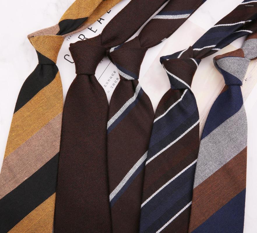 

Bow Ties Linbaiway Men's Tie Formal Suit Business Neckties For Gentlemen Printed Wool Cotton Blended Neck Groom Wedding Cravat