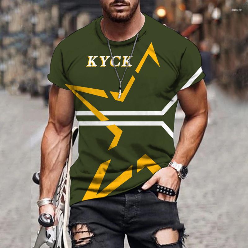 

Men's T Shirts KYCK Design Printed T-shirt Short-sleeved Shirt Sports Fashion Casual 3d Oversized Summer 6XL, Lhc-652