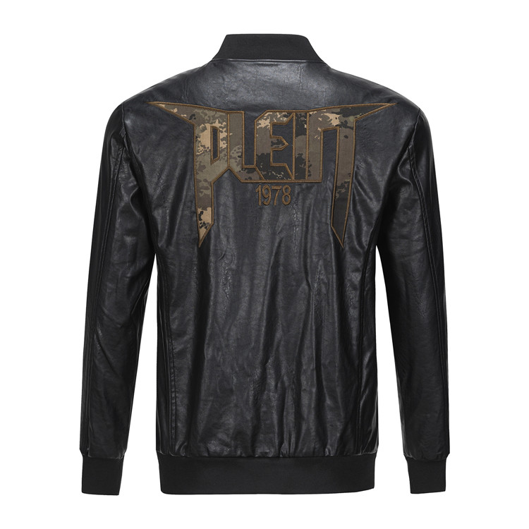 

PLEIN BEAR Winter & Autumn Men Coat Jacket Slim Faux Leather Motorcycle PU Faur Jackets Long-sleeve Outerwear Coats M-3XL 35232
