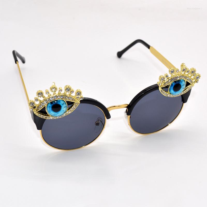 

Sunglasses 2022 Eyes Baroque Women's Lentes Oculos Gafas De Sol Feminino Lunette Soleil Flowers Sun Glasses Mujer