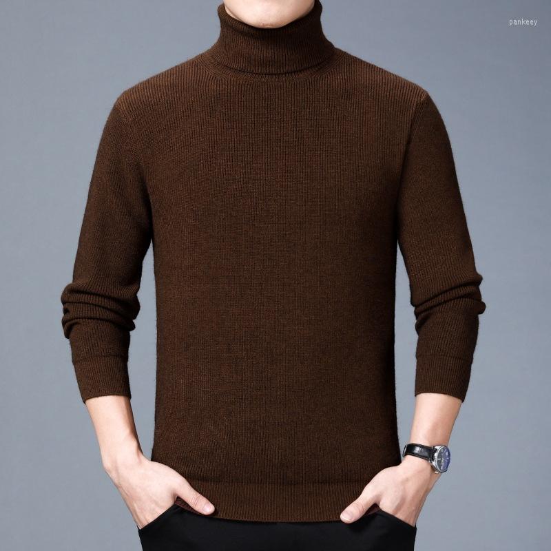 

Men' Sweaters MRMT 2022 Brand Winter Casual Men' High Collar Shirt For Male Solid Color Warm Knitted Sweater, Black