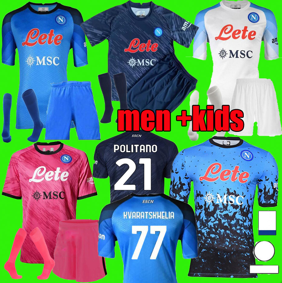 

22 23 SSC Napoli Soccer Jerseys KVARATSKHELIA LOZANO OSIMHEN ANGUISSA Naples Football Shirt POLITANO MAGLIA MERTENS MARADONA 2022 2023 MINJAE men kids kit, Player version