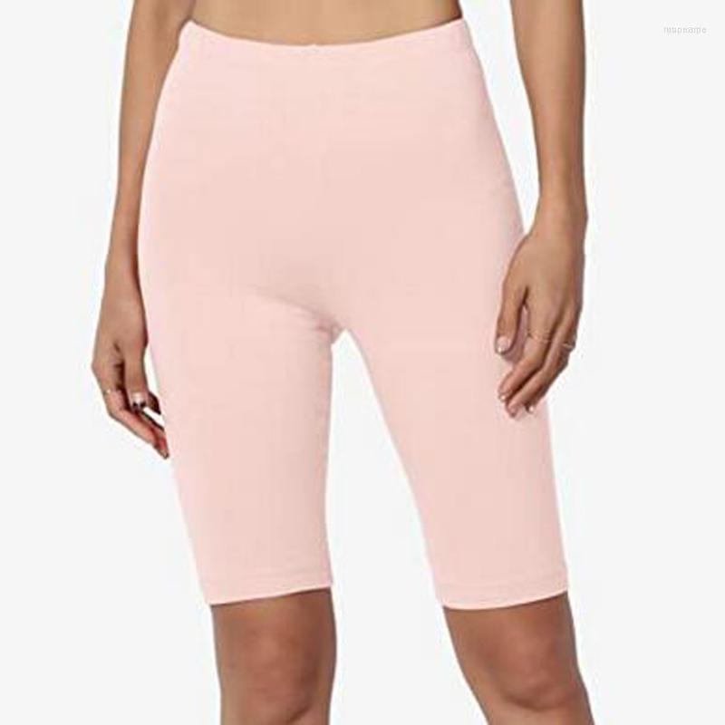 

Women' Shorts Women' Women' Summer Solid Mid Thigh Stretch Cotton Span High Waist Active Short Leggings Sport Femme Bermudas, Beige