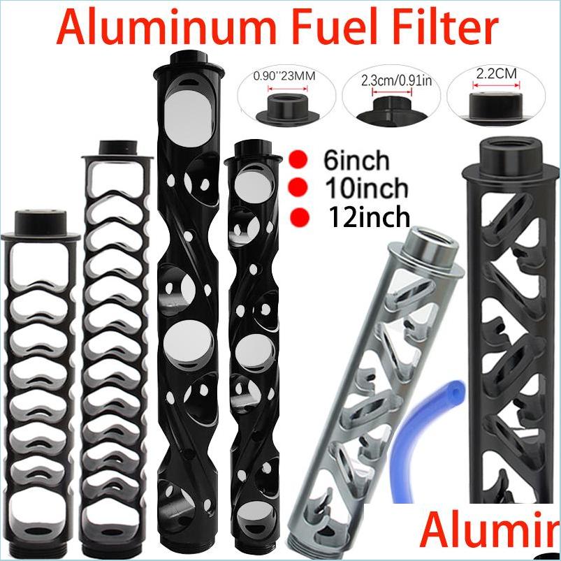 

Fuel Filter Aluminum 12" 10" 6Inch Extension Spiral 1/2X28 5/8X24 Car Fuel Filter Soent Trap For Napa 4003 Wix 24003 Drop Delivery 20 Dhruv