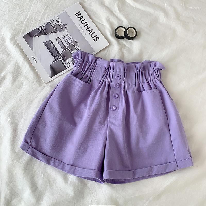 

Women's Shorts Women's Summer 2022 Casual Elastic Loose Wide-legged High-waist Pants Solid Color Ladies Fashion Streetwear, Black