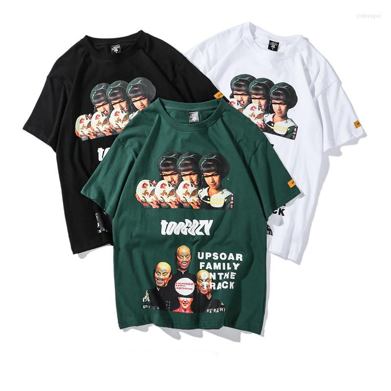 

Men's T Shirts Japanese Street Hip Hop Couple Short-sleeved Harajuku Bf Style Original Fashion T-shirt Men And Women Loose Tee, Black
