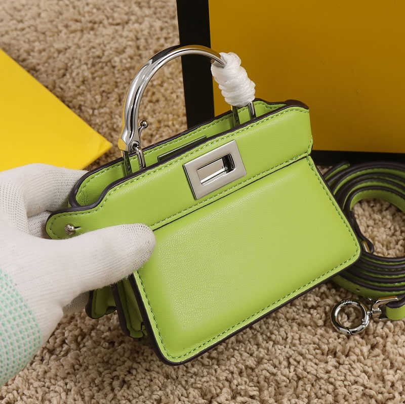 

Mini Peekaboo Handbag Genuine Leather Shoulder Bag Crossbody Purse Medium Size Classic Style Adjustable Shoulder Strap W1U2, No bag