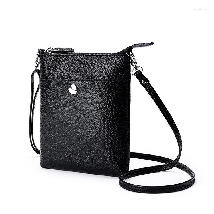 

Evening Bags Ladies Shoulder Bag Luxury Handbags Women Designer Genuine Leather Cross Body Messenger Casual Purse Fashion #25, Black