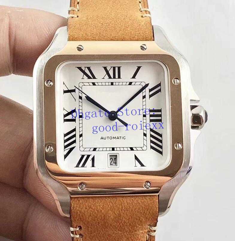 

Mens Automatic Gold Calendar Watch Miyota 9015 SmartLink Quickswitch Men Watches BVF Factory Crystal W2SA0009 Leather Cal.1847 Wristwatches