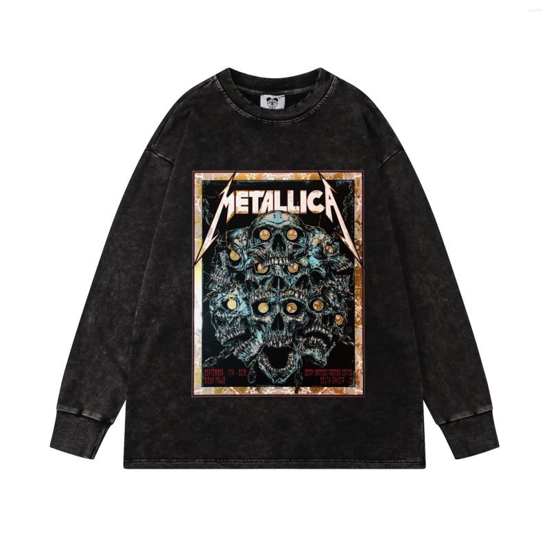 

Men' T Shirts Men' Vintage T-shirts Devil Print Hip Hop Streetwear Harajuku Retro Long Sleeves Cotton Tops Tees Oversized Washed, Xyw17