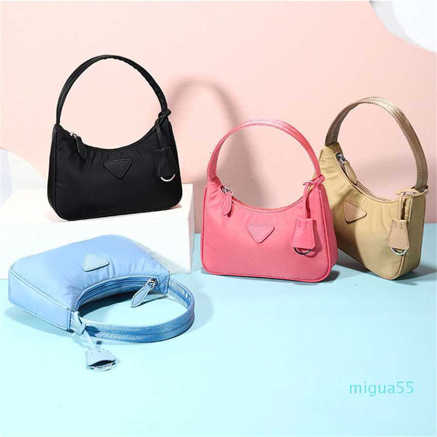 

Top Brand Quality Re-edition Tote Bags Nylon Leather Luxury Women's Handbags Underarm Shoulder Crossbody bag, Sky blue