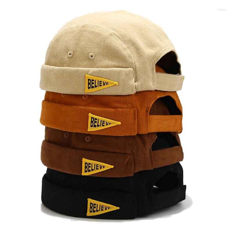

Berets Women's Fashion Vintage Beanies Cap Loop Top Male Female Skullies Docker Hats Mens Letter Belive Embroidered Melon Caps, Mz23003-2
