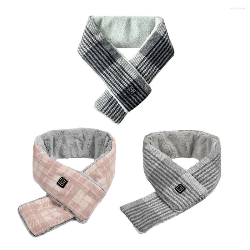 

Bandanas Winter Heated Scarf USB Charging Electric Heating Smart 3Levels Temperature-regulating Bib Neck Warmer For Camping