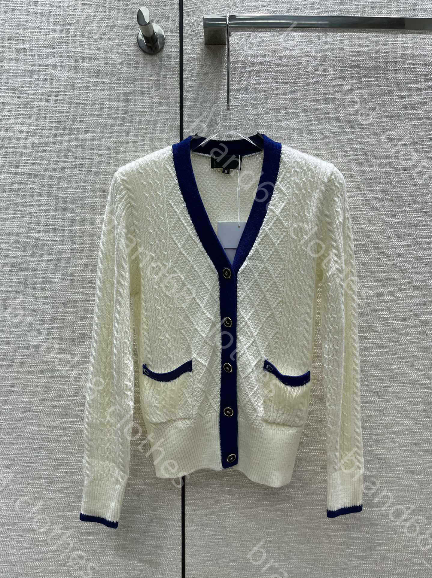 

designer women wool knitwear long sleeve cardigan sweater autumn winter v neck logo ch..el brand single breasted long sleeve sweaters dress fashion girl knit top