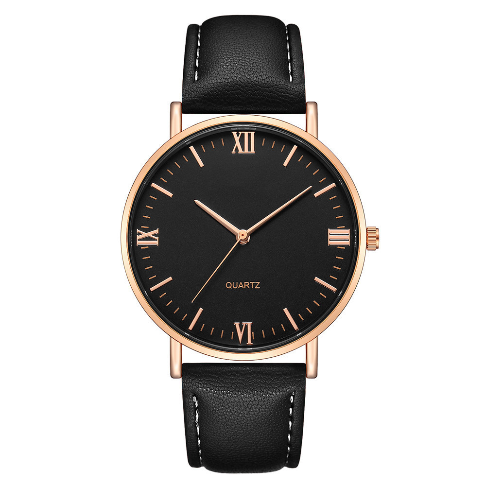 

Mens Quartz Watch Men Birthday Gift Business Leather Strap orologi, Color 1