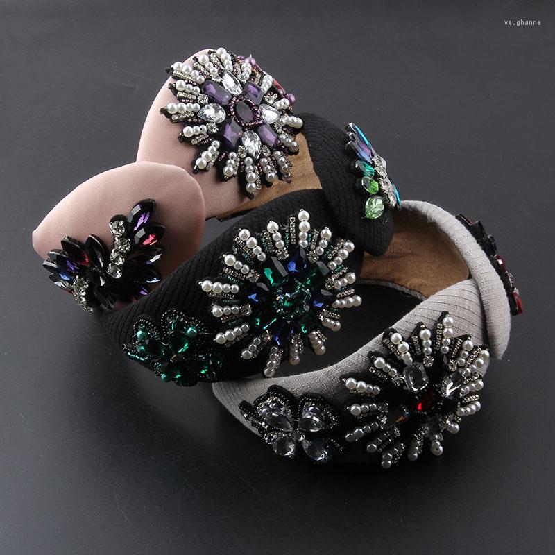 

Hair Clips Fashion Thin Sponge Set Rhinestone Color Flower Headband Ladies Party Accessories Bridal 865