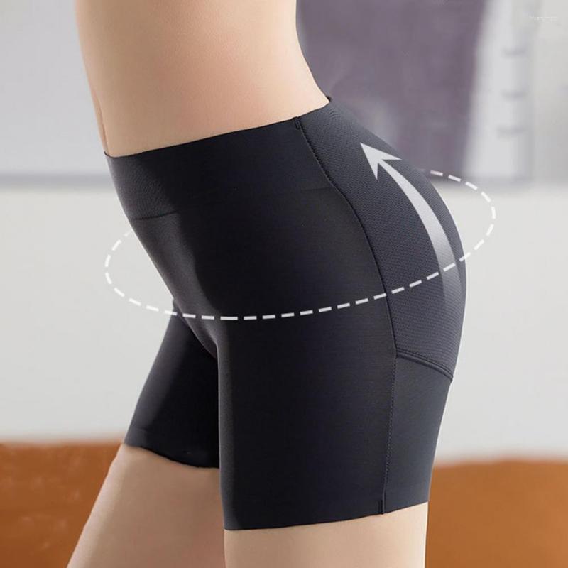 

Women's Panties High Elasticity Terrific Anti-septic Mid Waist Lady Underpants Seamless BuLifter Buttock Pad For Inner Wear, Black