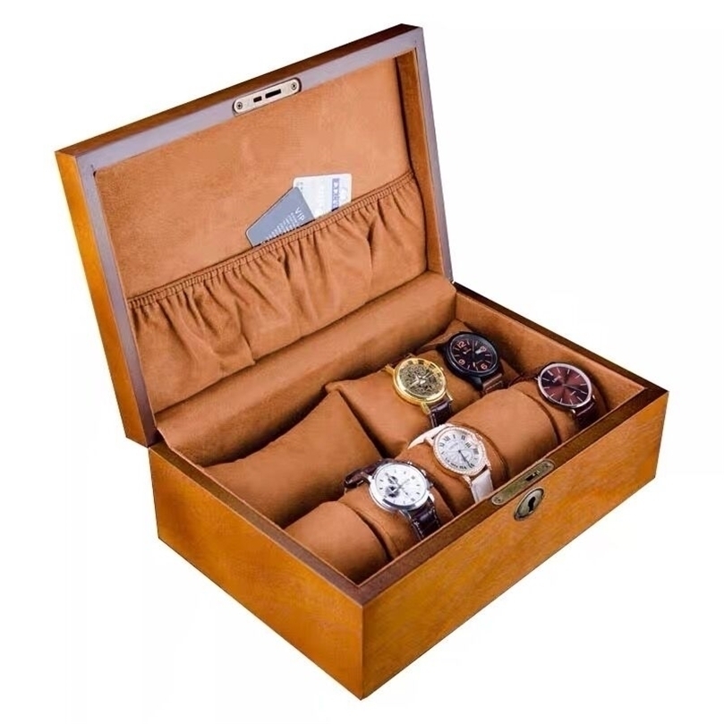 

Watch Boxes Cases Big Size Wood Organizer Quality For Men 10 Slots Luxury Display Gifts 221010