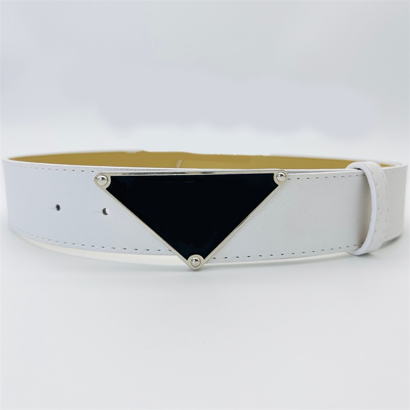 

Western mens womens belt designer luxury belts plated silver gold geometry buckle waistband classic design genuine leather jeans belt valentine day gift, Black