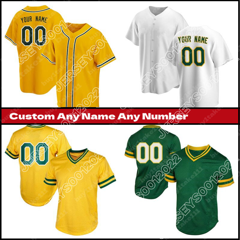 

Custom Oakland Baseball Jersey Rickey Henderson Khris Davis Matt Chapman Reggie Jackson Austin Allen Luis Barrera Sean Murphy Elvis Andrus Tony Kemp Bolt Machin, Mens retro(yundongjia)