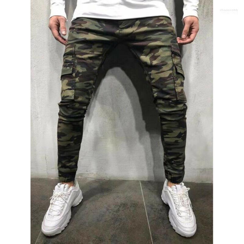 

Men' Jeans Men' Fashion Men Trousers Casual Camouflage Pants Work Cargo Army Camo Combat Plus Size Pant Hip Hop Style Streetwear, Army green