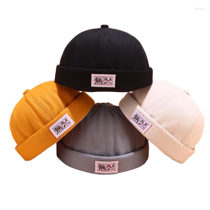 

Berets Knitted Hat Hiking Knit Cap Stylish Men Beanie Visor Landlord Trendsetter Hip Hop Without Brim, Xm10074-1