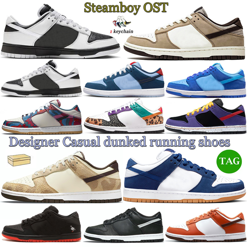 

Steamboy OST Men Running Shoes Sneakers Dunked Reverse Panda Patchwork White University Red Cheetah Chunky Dunky Women Outdoor Sports Trainers With box, 24