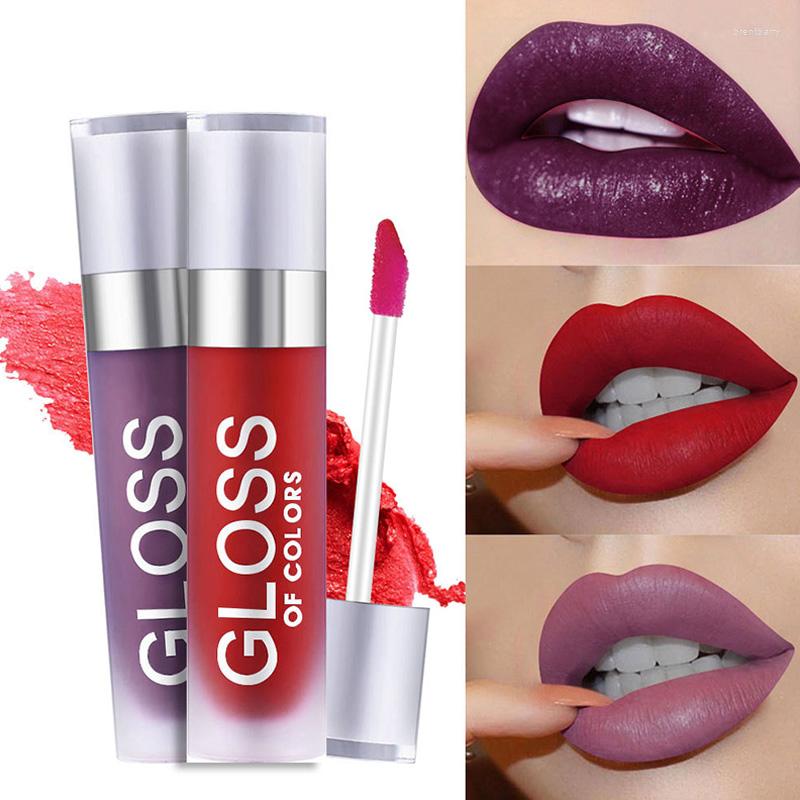 

Lip Gloss 15 Colors Matte Makeup Velvet Liquid Lipstick Lasting Non-Stick Cup Waterproof Fashion Sexy Beauty, 14