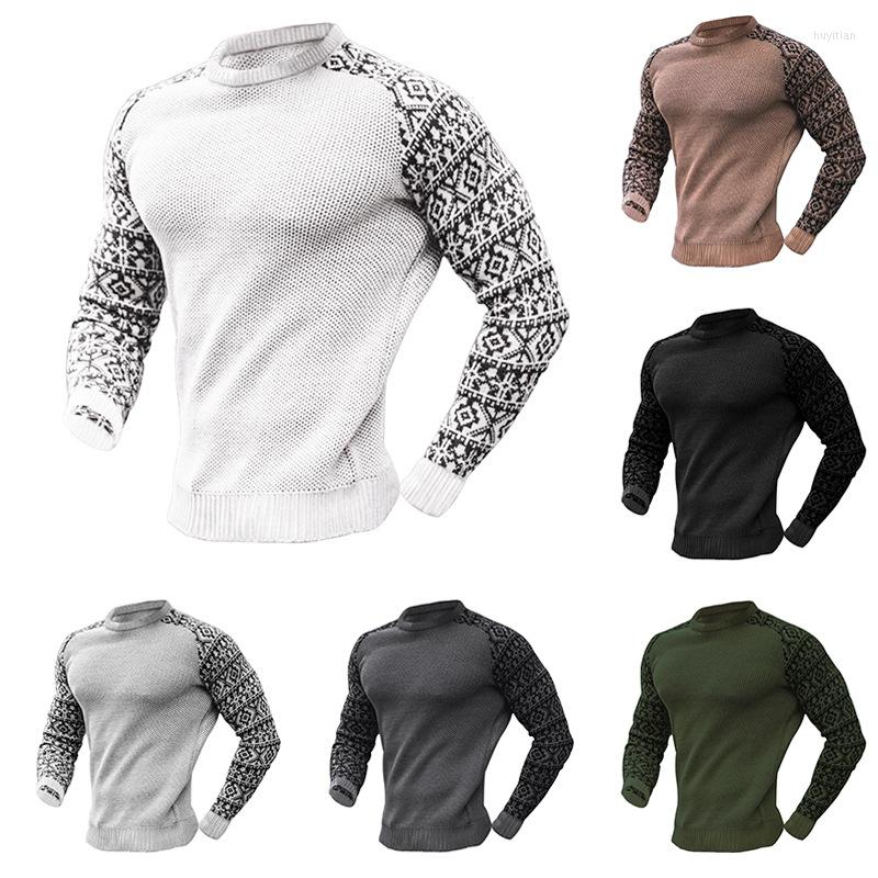 

Men's Sweaters LUCLESAM Men's Sweater Warm Pullover 2022 Autumn And Winter Male Color Matching Trendy Men Knitted, Black