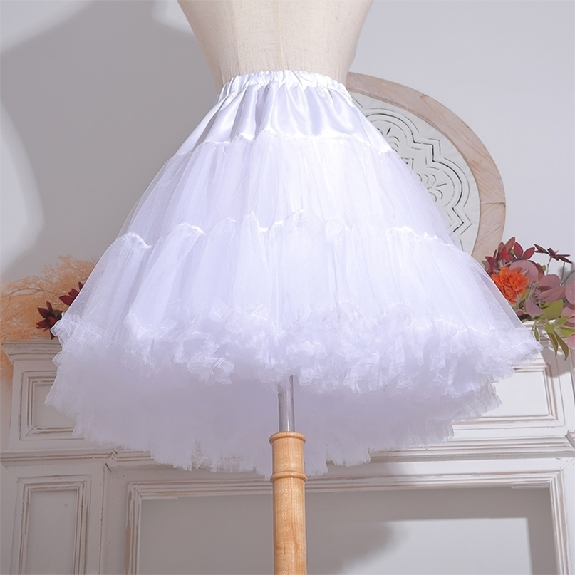 

Skirts support Lolita cloud boneless soft mesh skirt white petticoat puff 221010, Black