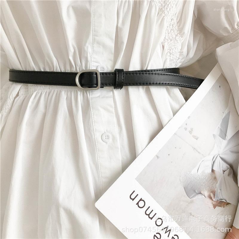 

Belts Simple Belt Women Solid Square Without Holes Ladies Fashion BeltBelts, Black