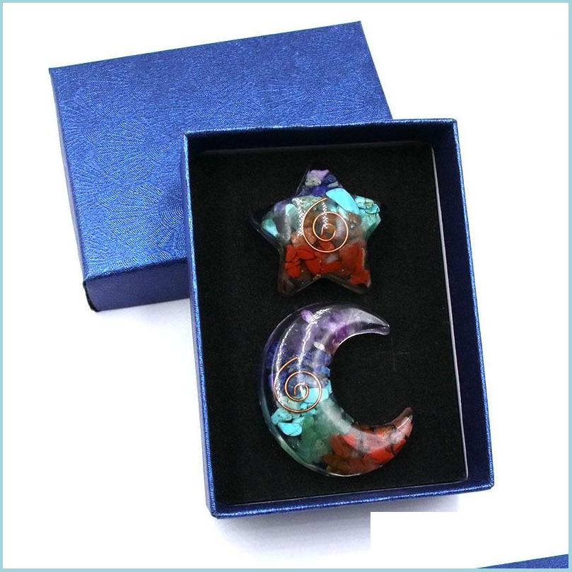

Stone Resin Chakra Stone Carving Sun Moon Star Shape Crystal Healing Meditation Decoration Ornaments Crafts Drop Delivery 2022 Jewelry Dhzpx