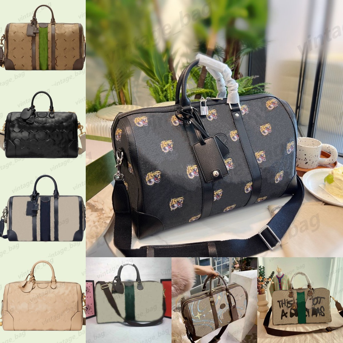 

Designer Matelasse Tiger Duffle Luggage Bag Luxurys Ophidia Totes Crossbody Handbag Large Capacity Traveling Shoulder Purse 547953 700762 625768 474131 696039, Tiger printing