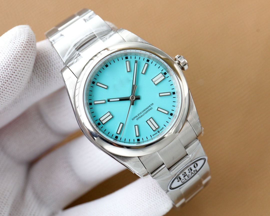 

Men's fashion designer watch 3230 automatic movement 904 steel mirror sapphire glass Swiss ice blue luminous watches, Yellow