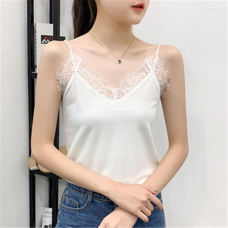 

Women' Tanks Gowyimmes 2022 Big Size Women Gold Velvet Vests Sexy Sling Vest Crop Tops Short Paragraph Lady Black White Camis Tank Brief, White velvet