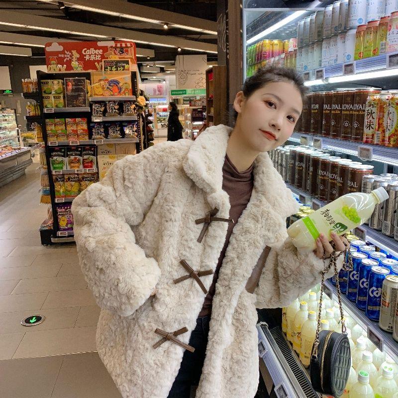 

Women' Fur 2022 Fashion Faux Jacket Winter Women Casual Loose Long Sleeve Lamb Wool Jackets Coats Casaco Feminino E564, Mi