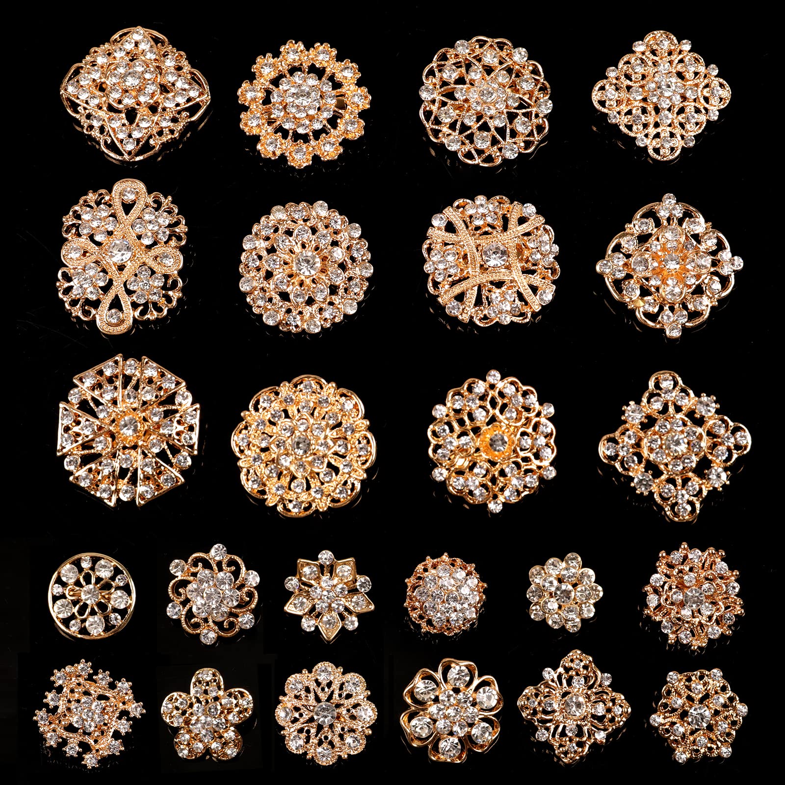 

Pins Brooches Mixed Rhinestone Crystal Brooch Alloy Gold Vintage Assorted Set For Wedding Bouquet Party Gift Craft Diy Drop Delivery Am69H