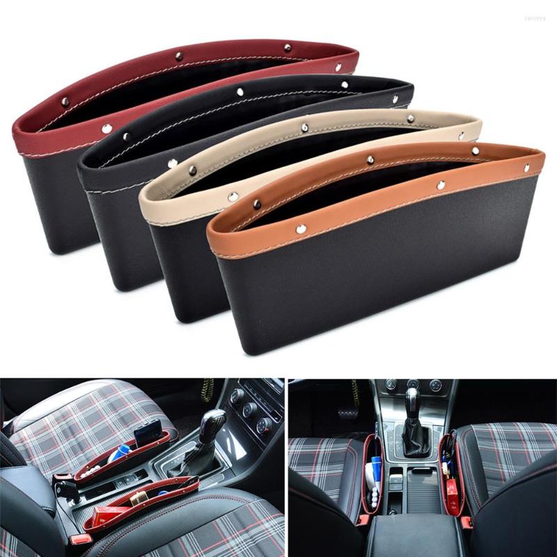 

Car Organizer 1PCS Black Storage Bag PU Leather Material Universal Seat Boot