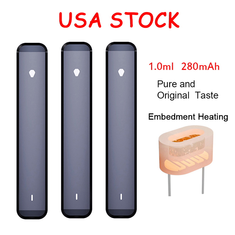 

Disposable Vape Pens 1ml USA STOCK Rechargeable D8 Thick Oil Device 280mAh Battery Starter Kits Empty Tanks Embedment Heating Pods Vaporizer Pen Pure Taste Vapes
